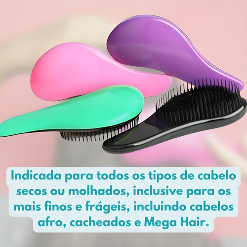 Kit 2 Escovas De Cabelo Magica Para Desembaraçar Anti Queda