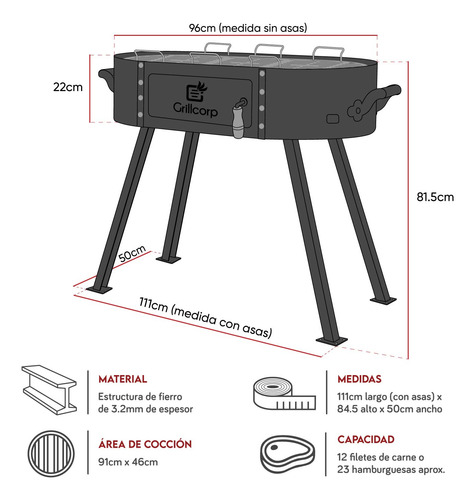 Fogonero Modelo F-90 - Grillcorp