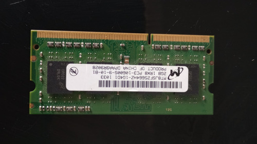 Memoria Ram Portatil Ddr3 Pc3-10600s - 2gb