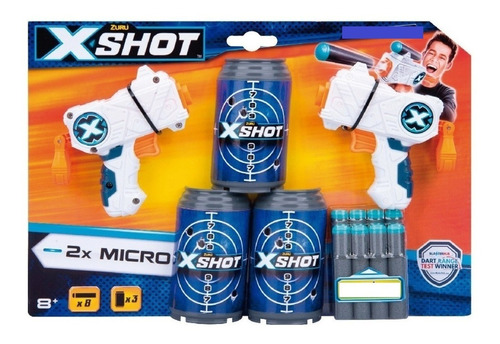 Imagen 1 de 7 de X-shot Doble Micro Blaster Lanza 18mts X2 Pistola Jlt 01160