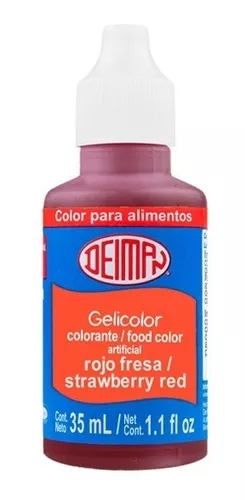 Colorantes Comestibles En Gel Rojo Fresa 35ml Repostería