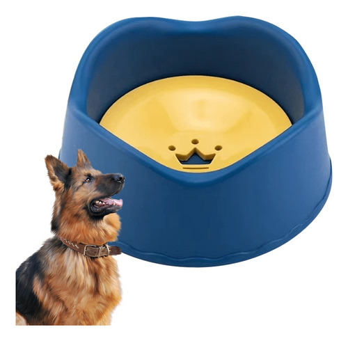 Bowl Antiderrame Para Mascotas Perro Grande Color Azul