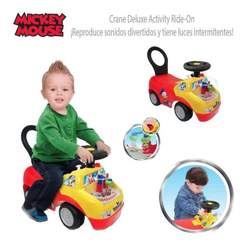 Carro Montable De Mickey Mouse Con Sonidos Y Luces 