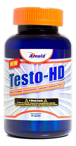 Testo Hd Pré Hormonal Importado Usa 60 Caps Arnold Nutrition