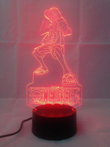 Lampara Ilusión 3d Luffy One Peace