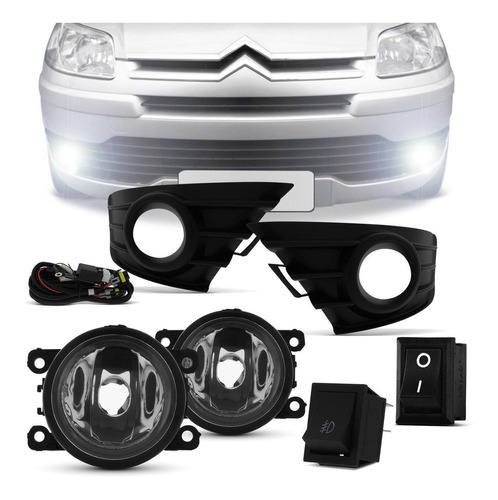 Kit Farol Milha C4 Hatch Pallas 2008 A 2015 Neblina Aux