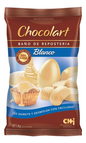 Chocolate Baño De Reposteria Blanco X 1 Kg Chocolart