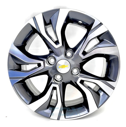 Rodas Chevrolet Celta Cobalt Onix Aro 15 4x100 (jogo) +bicos Cor Grafite Com Diamantado