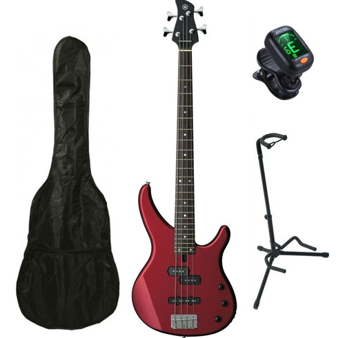 Yamaha Trbx174 Paquete Bajo Rojo Funda Afinador Y Base