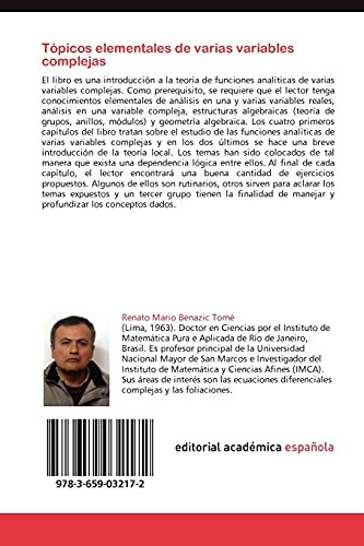 Topicos Elementales De Varias Variables Complejas: Una Intro