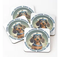 Comprar Set Posavasos Perro Salchicha, Gordo Bachicha Calidad Premiu