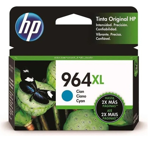 Hp 3ja54al Cartucho De Tinta Original Cian