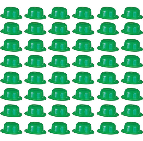 Beistle 33978 48-pack Plastic Derbies Party Hat, Verde