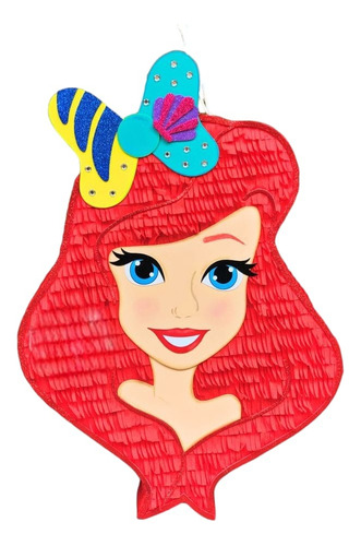 Piñata Princesa Princesas Bella Aurora Ariel Jasmine Rojo Princesa Ariel La Sirenita Rayas Grande