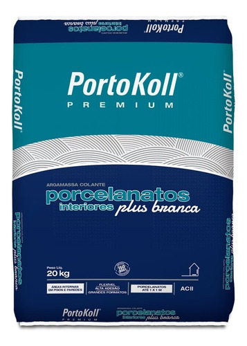 Argamassa Porcelanato Para Uso Interno Plus Branca 20kg Portokoll Parex Brasil