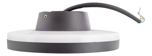 Arbotante Led 12w Circular Delgado Acero Negro Luz Calida