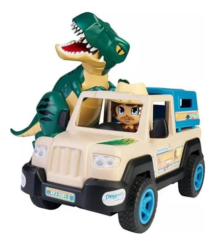 Pin Y Pon Action Wild Camioneta + Figura + Dinosaurio T Rex
