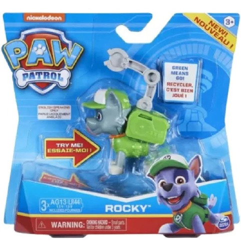 Paw Patrol - Figura Rocky Con Sonidos Y Frases En Ingles