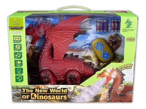 Dinosaurio Dragon Movimiento Vapor Luz Y Sonido Wabro 