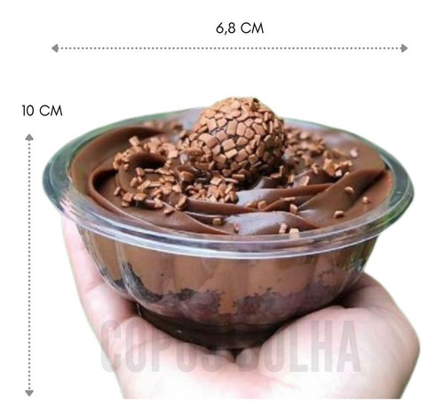 100 Un Embalagem 250ml Bolo De Pote C Tampa Descartável G680