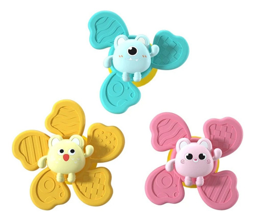 3 Juguete Spinner Con Ventosas, Juguetes Baño Niños Y Bebés
