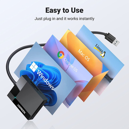 Lector De Tarjetas Sd/tf Ugreen 4 En 1 Usb 3.0 30333