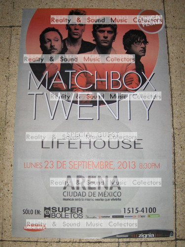 Matchbox Twenty Poster Arena Ciudad De Mexico De Coleccion!!