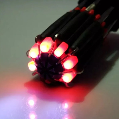 Destornillador 8 En 1 Portátil Con Linterna Led A Pilas