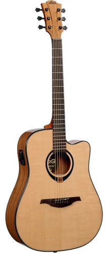 Violão Lag T80dce Tramontane Dreadnought Aço Natural +
