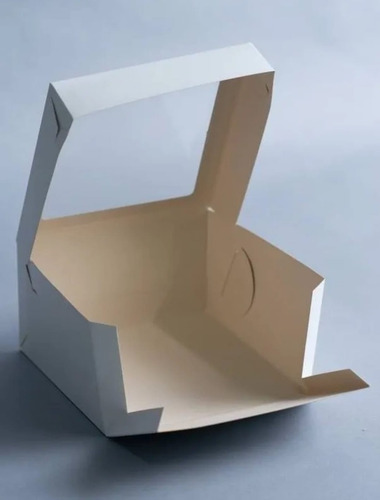 Imagen 4 de 9 de Caja Para Torta Con Visor Mediana 24x24x10 X 10 Unidades