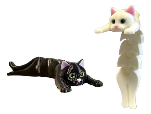 Gatito Articulado Flexible Jueguete Impresion 3d