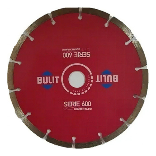 Disco Diamantado Bulit Para Amoladora S600 Segmentado 180mm Color Rojo