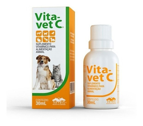 Suplemento Vitamínico Vita-vet C Cães E Gatos Vetnil - 30 Ml