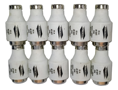 Eletromec 15 Peças Fusível Retardado 35a 500v Gg