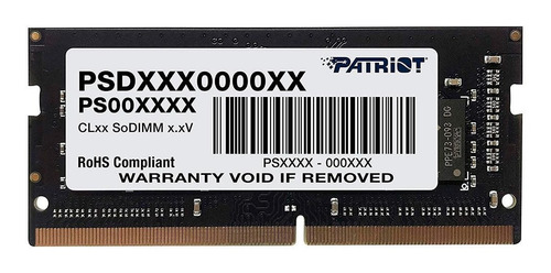 Memória Patriot Note 4gb Ddr4 2400mhz Cl17 Sodimm