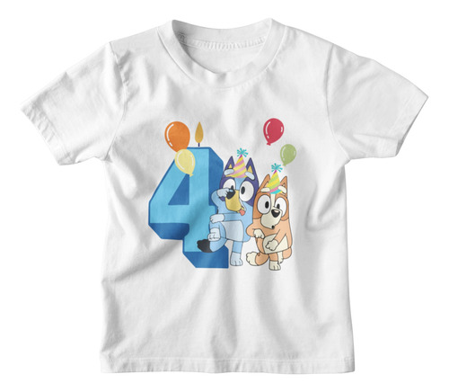 Polera Para Cumpleaños Bluey Y Bingo