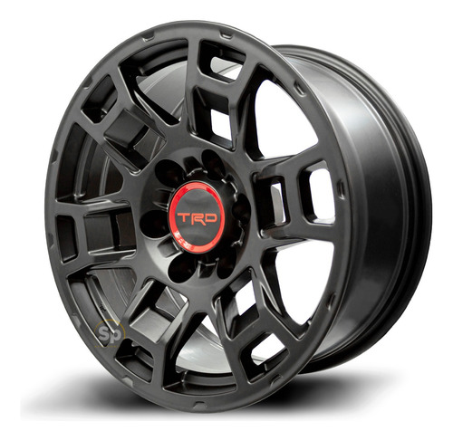 Imagen 3 de 6 de Rines 17x8 6/139 Satin Black Trd Pro Tacoma Hilux Negro
