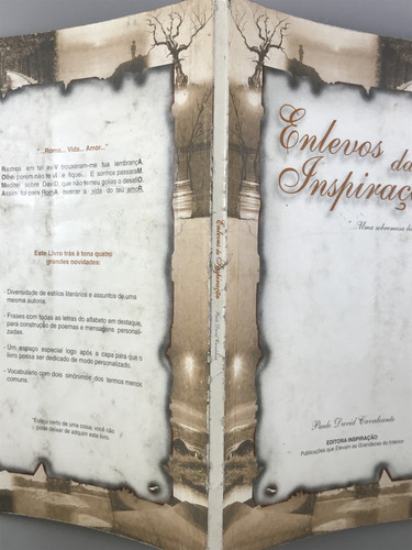 Livro Enlevos Da Inspiração ...uma Semente Literária... Paulo David Cavalcante 1ª Edição Editora Inspiração - D2