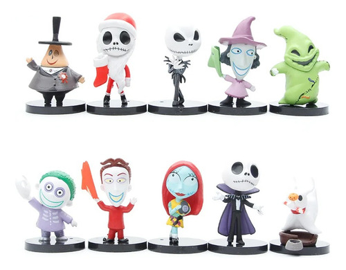 Extraño Mundo De Jack Paquete 10 Figuras Coleccionables