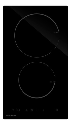 Parrilla Inducción Magnética 2 Quemadores 220v Philco Color Negro