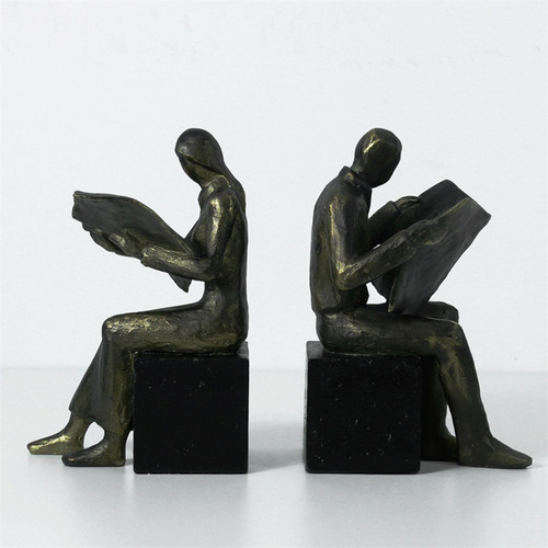 2 Piezas Libro Del Lector Termina De La Oficina Escultura