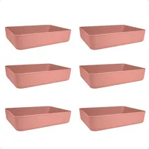 Comprar Set X6 Canastos Organizadores Cajas Deco 36x26x8 Moderna