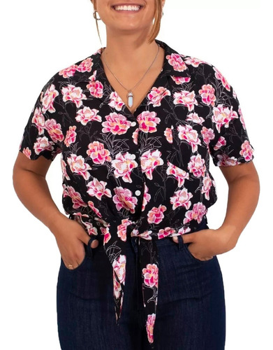 Camisa Roxy Lifestyle Mujer Botanical Neg-floreado Ras