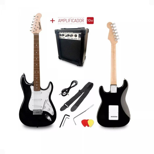 Imagen 1 de 5 de Kit Guitarra Eléctrica 39  + Amplificador 10w Hendrix Hx0044