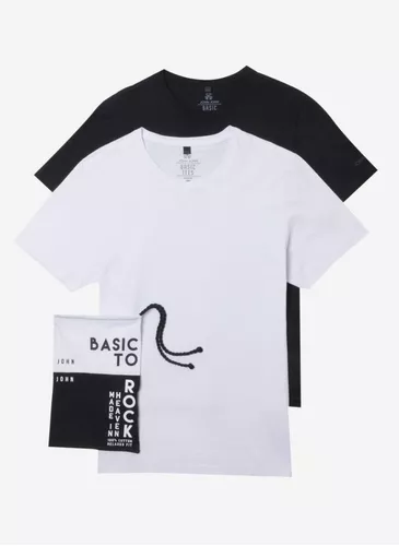 Camiseta John John Basic Logo Masculina Preto - Compre Agora