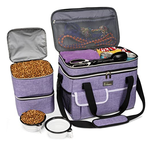 Dog Travel Bag For Supplies - Double-layer Airline App...
