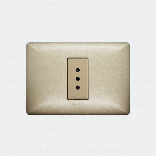 Enchufe Simple S17 10a Abs Champagne-beige Sinthesi