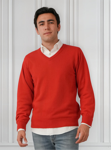 Varosco | Suéter Cashmere - 100% Lana Cuello V Premium