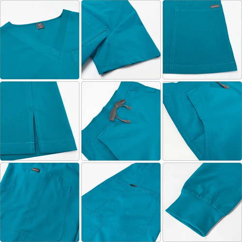 Conjunto De Uniforme Scrubs Con Cuello En V Y Pantalones Dep