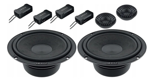 Kit 2 Vias Hertz Cento Ck 165l Ck165l 6 Polegadas 200w Cor Preto